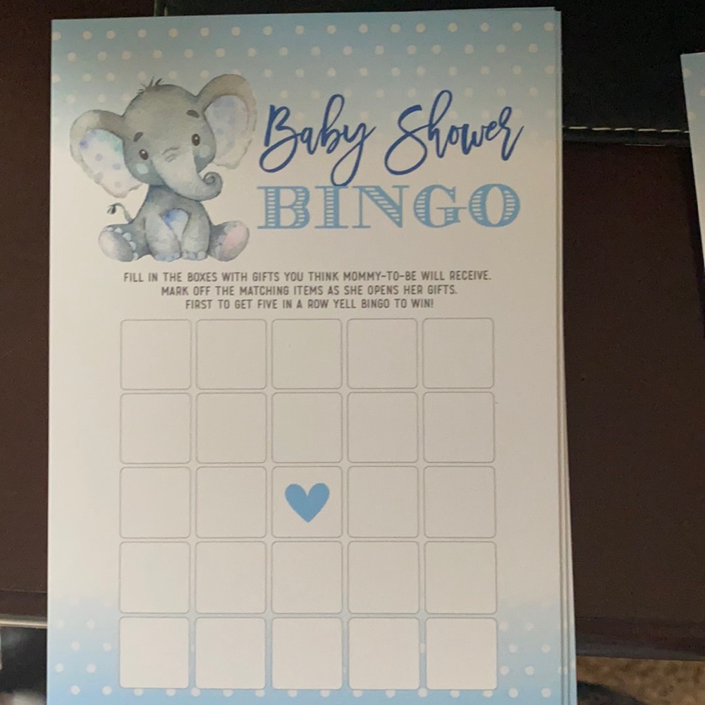 Elephant Baby shower Games 4 games for 43 guests
